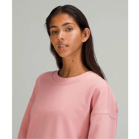 Lululemon Perfectly Oversized Crew in Pink Puff Size 12 - Picture 3 of 12